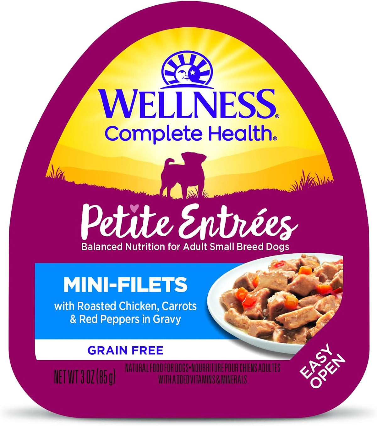 Wellness Petite Entrees Mini Filets Small Breed Adult Wet Dog Food, Grain Free, Natural, Tender Turkey, Green Beans, and White Sweet Potato, 3 oz, Pack of 12 Cups - Image 10