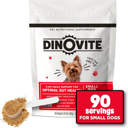 Dinovite Probiotics for Dogs, Probiotic Powder Food Topper for Large Dogs (45+ lb), Daily Digestive Health & Skin Support with Omega-3s, 90 Servings - Image 10
