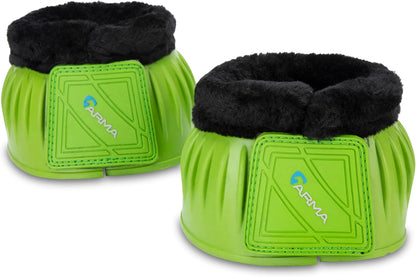 Shires Arma Overreach Fleece Bell Boots - Durable Gum Rubber with SupaFleece Trim and Double Velcro Black/Full - Image 10
