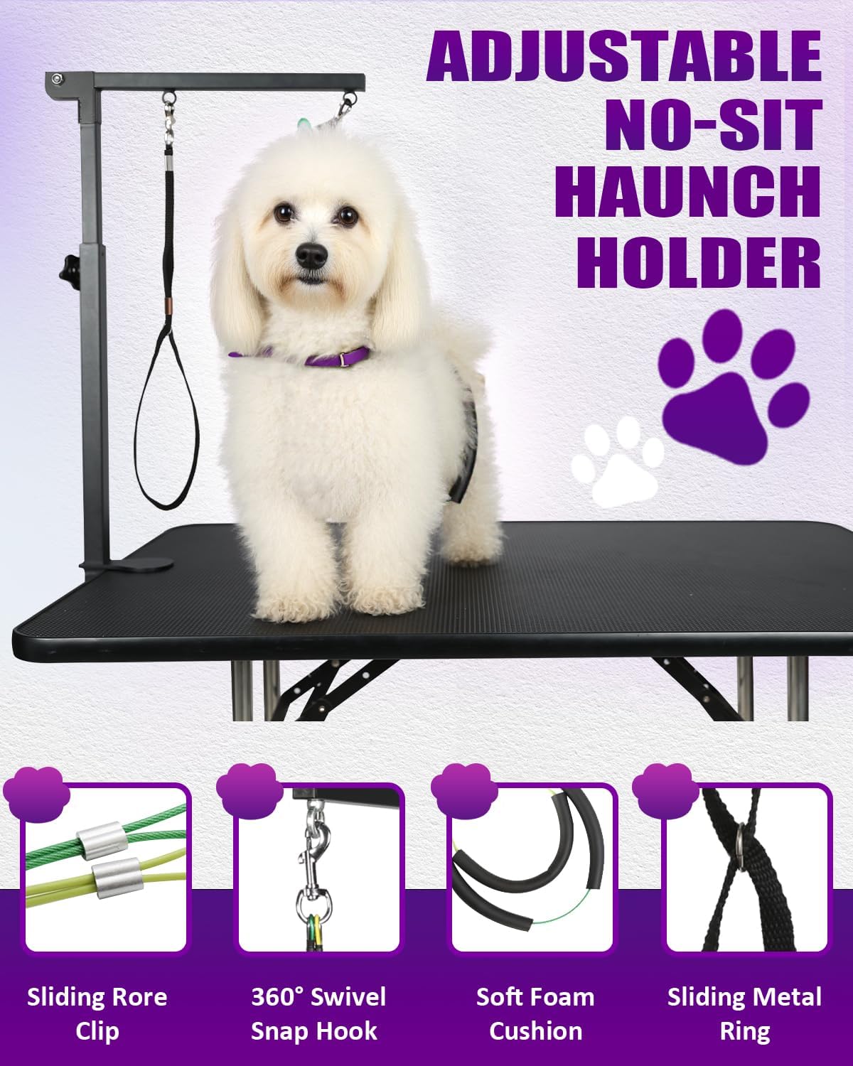 Heavy duty metal clamp for Breeze Touch grooming stand