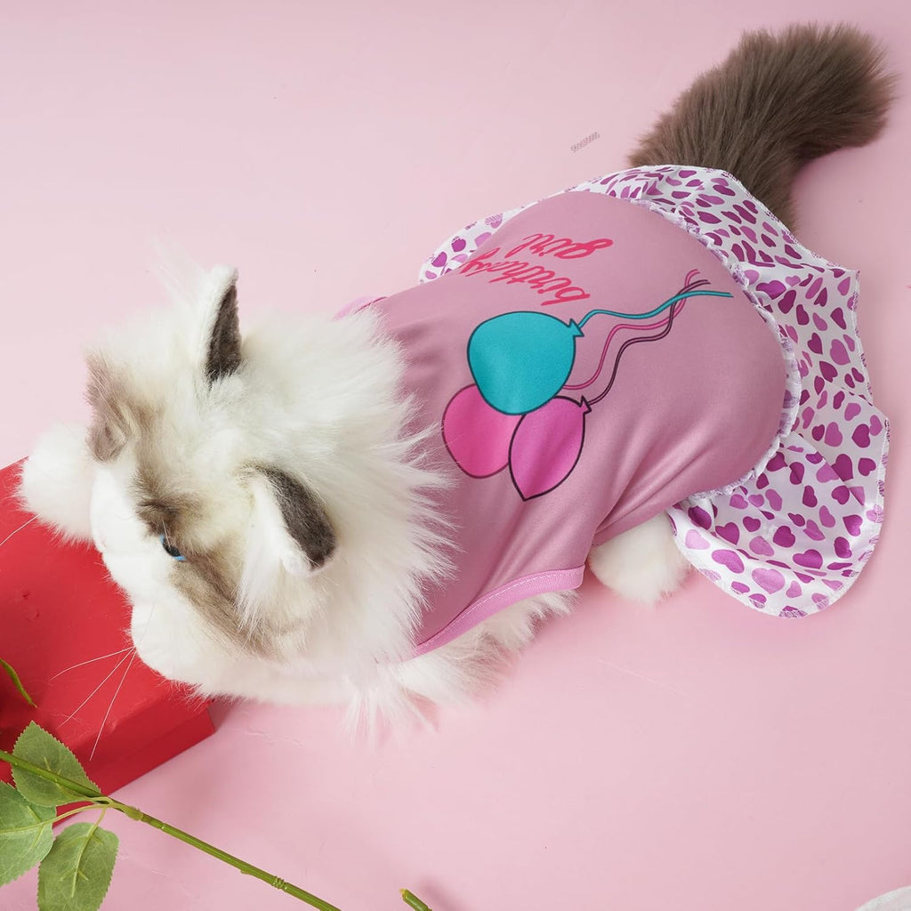 Size medium authentic imported pet apparel laid flat to show chest dimensions.
