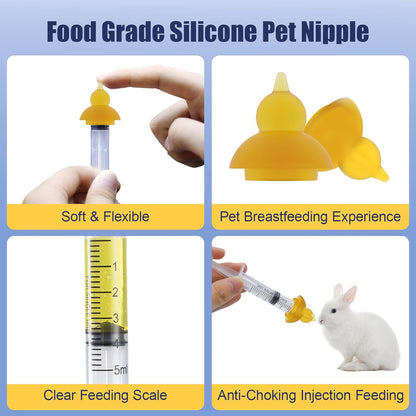 REDDOUDOU kitten and puppy nursing supplies with feeding bottle and specialized mini nipples.