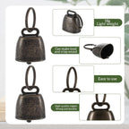 Adjustable fourteen to twenty four inch brown livestock halter laid flat showing sizing adjustments