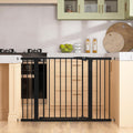 Keny baby gate front view showcasing adjustable black metal bars for doorway safety.