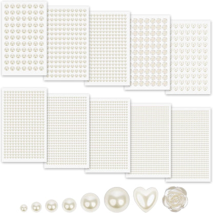 Mydbuysome 3701 pieces pearl stickers set front view