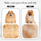 USB rechargeable port detail on the white cat grooming brush