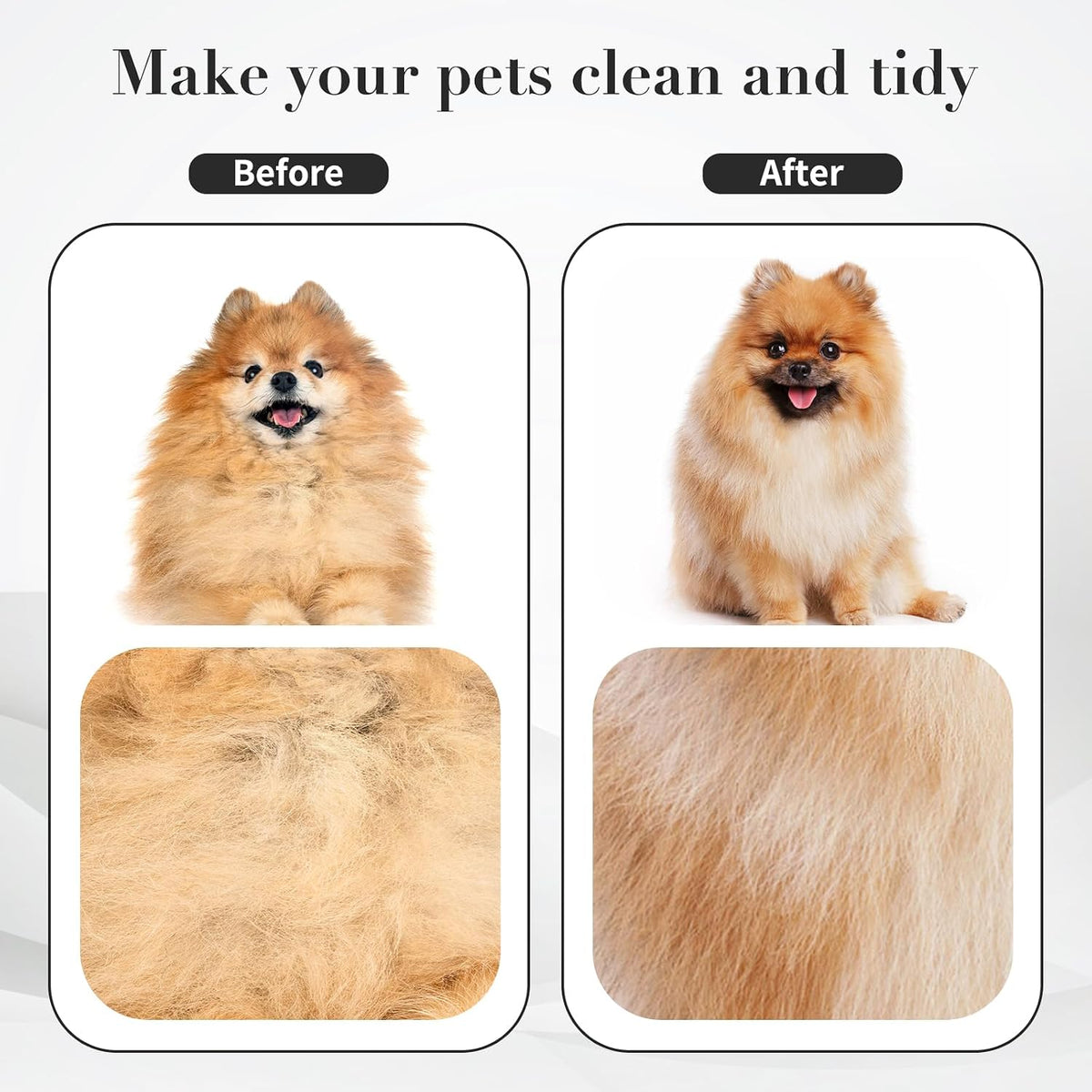 USB rechargeable port detail on the white cat grooming brush