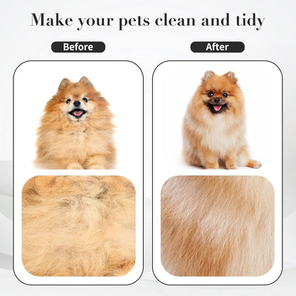 USB rechargeable port detail on the white cat grooming brush