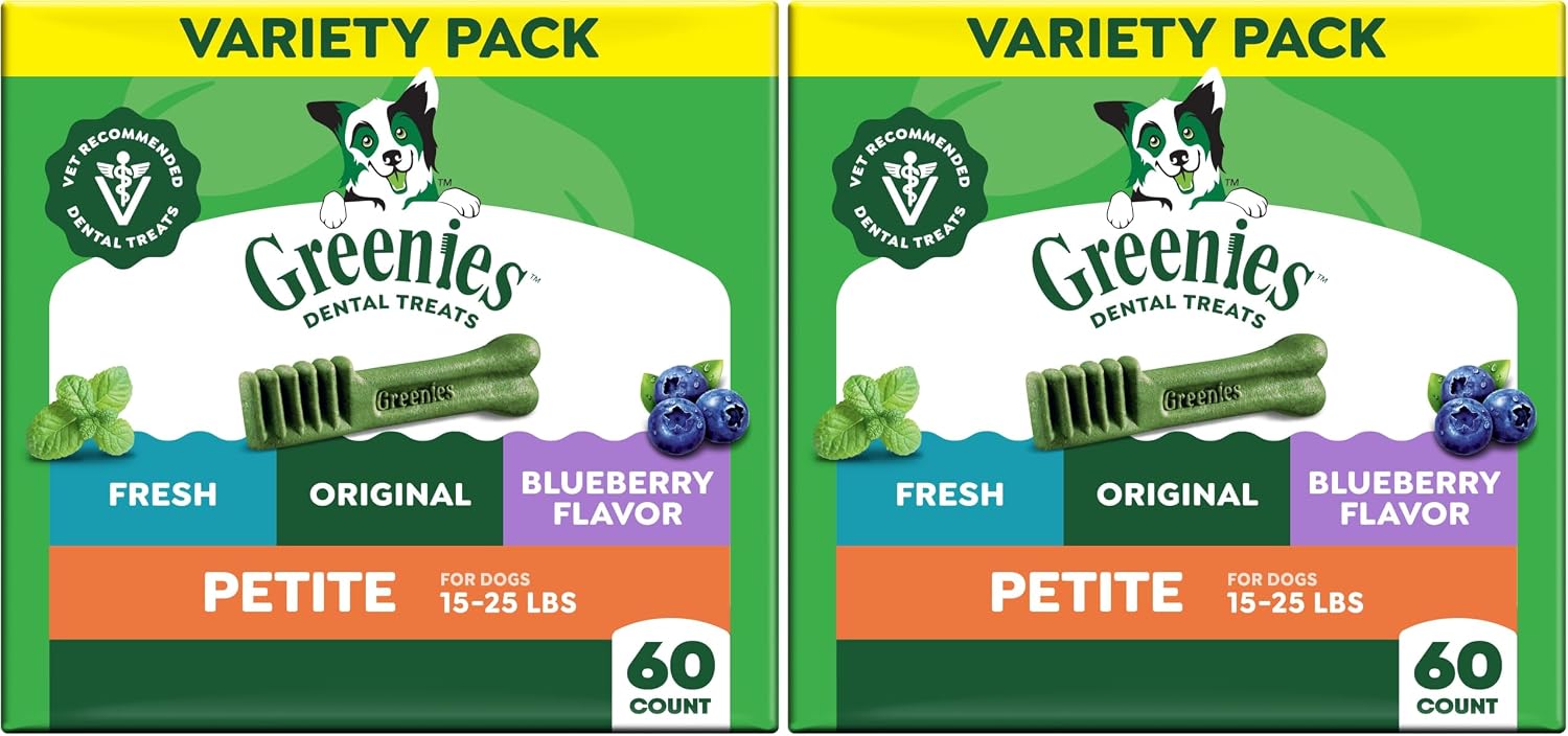 Greenies Veterinarian-Recommended Adult Natural Dental Dog Treats Petite Size, Blueberry Flavor, 12 oz. Pack, 20 Count - Image 13