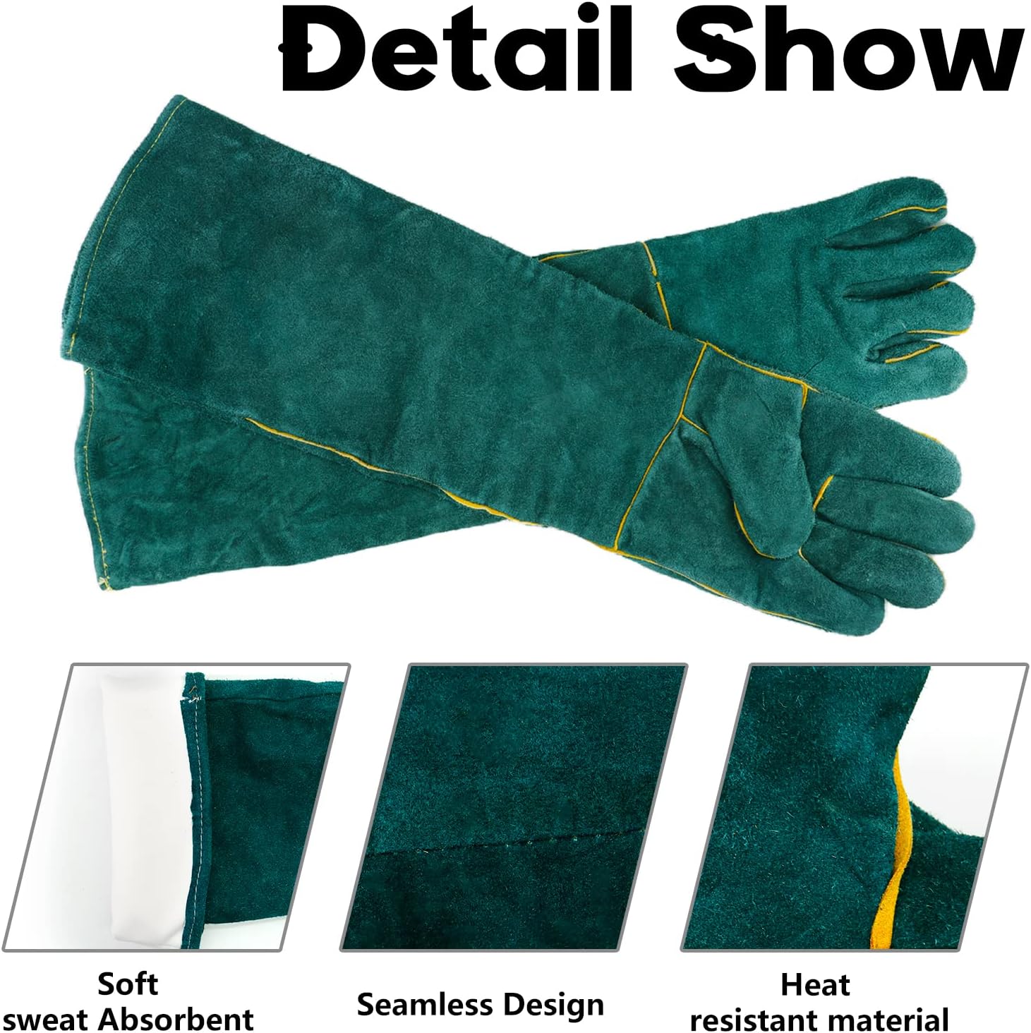 Person wearing Surfante protective gloves handling a cat