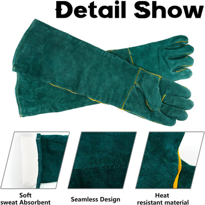 Person wearing Surfante protective gloves handling a cat