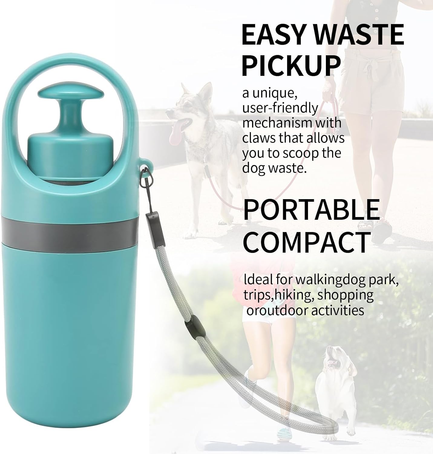 XPAPOV six-claw dog waste picker upper kit including the 15-piece starter bag roll.