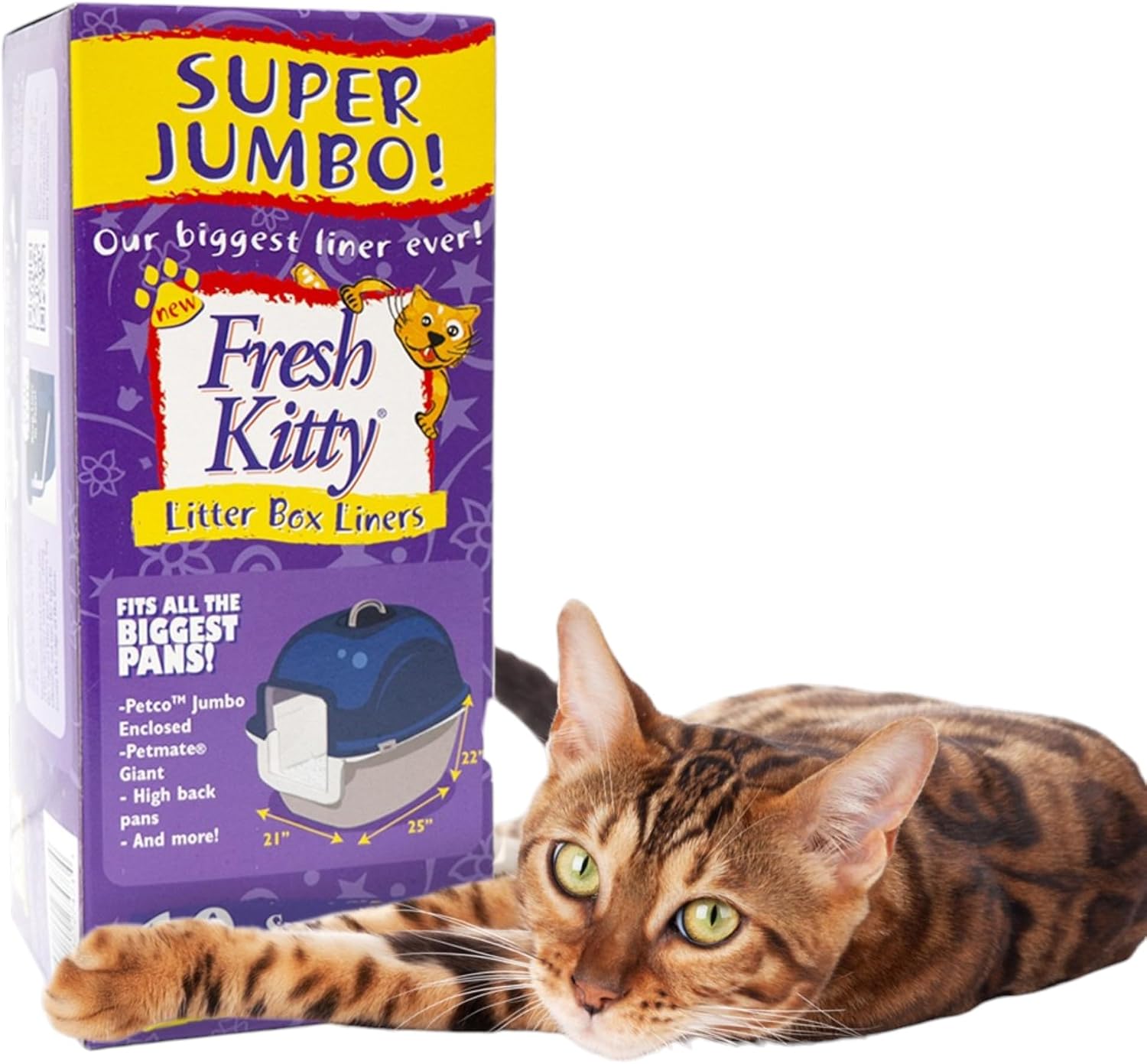 30 Count Fresh Kitty Litter Box Liners Super Thick, Durable, Easy Clean Up Jumbo Scented, Bags with Ties for Pet Cats - Image 12