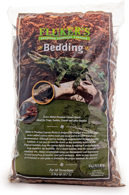 Twice-milled natural cypress mulch substrate texture close up for terrariums