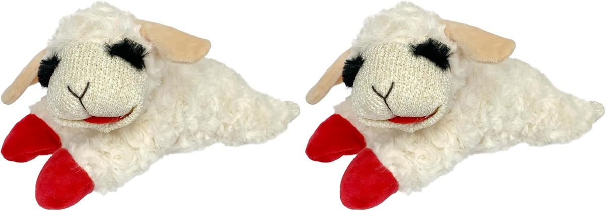 Multipet Lamb Chop Dog Plush Toy - Squeaky Toy for Small & Medium Dogs - Extra Soft Plush - Stuffed Animal for Cuddling & Playing (10", Cream, 5 Squeakers) - Image 15