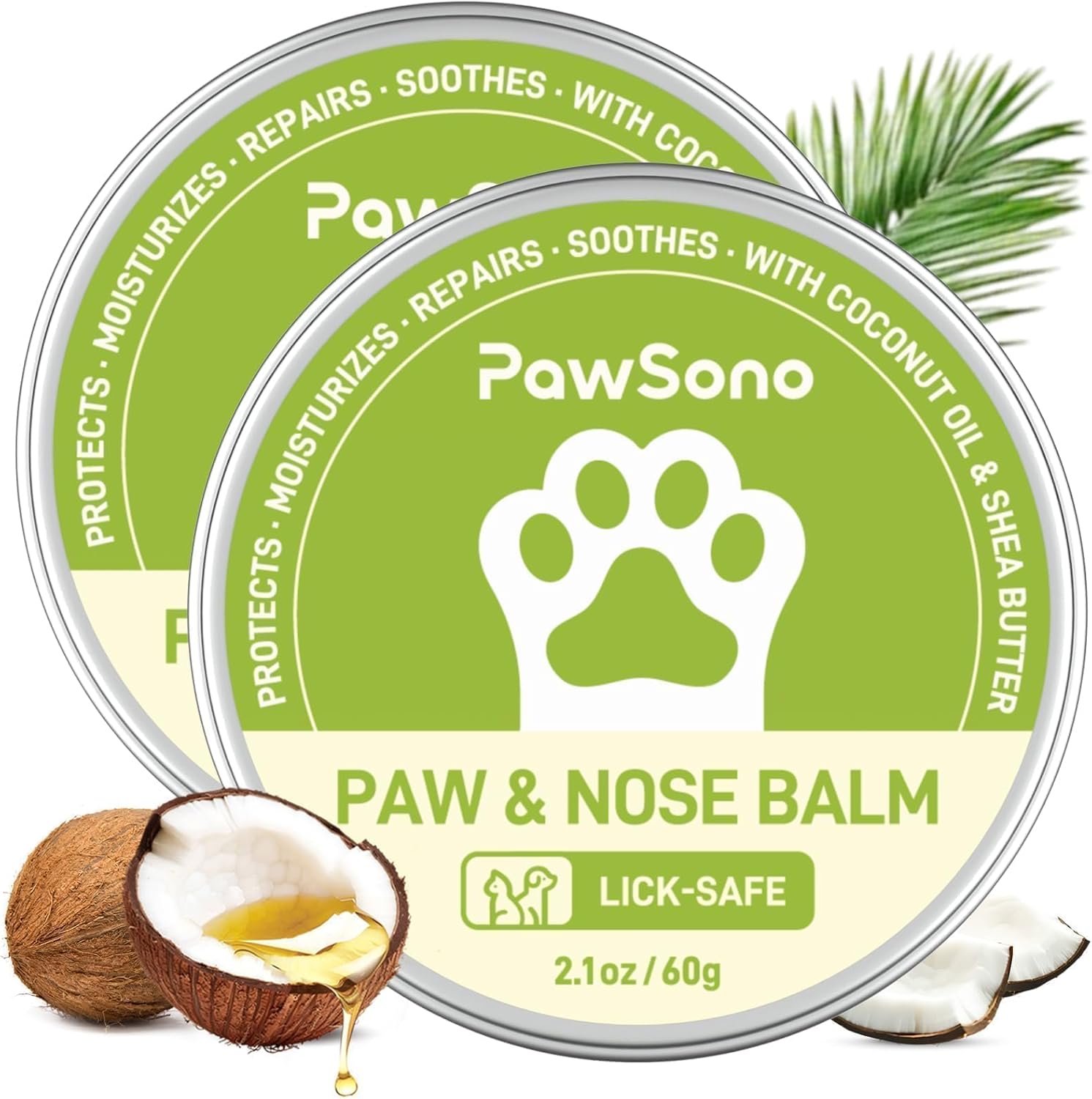 PawSono Lick-Safe Dog Paw & Nose Balm with Coconut Oil | All-Natural Moisturizer & Soother for Dry, Cracked Pads & Snout | Summer Hot Pavement & Sand Paw Wax, Nose Butter for Bulldogs (2.1 oz / 60 g) - Image 11