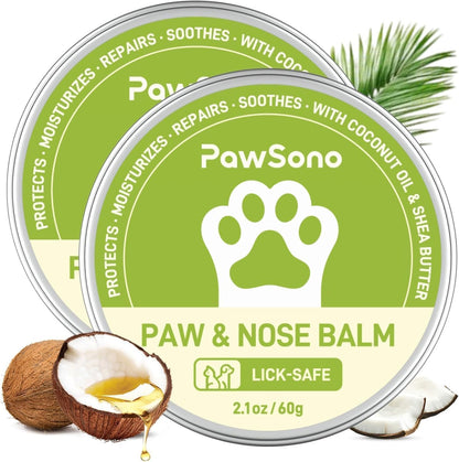 PawSono Lick-Safe Dog Paw & Nose Balm with Coconut Oil | All-Natural Moisturizer & Soother for Dry, Cracked Pads & Snout | Summer Hot Pavement & Sand Paw Wax, Nose Butter for Bulldogs (2.1 oz / 60 g) - Image 11