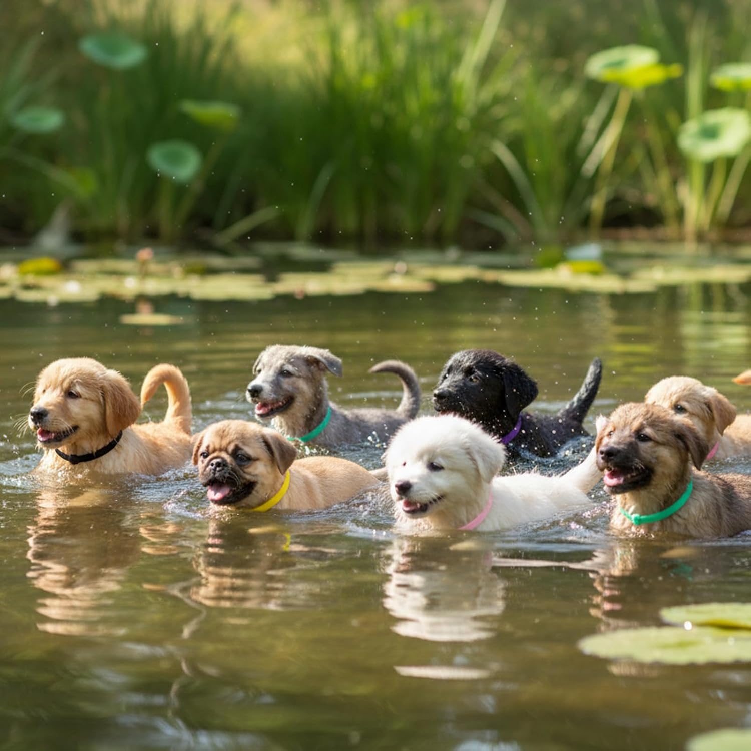 FdcLixuvol newborn pet ID bands being adjusted to demonstrate the flexible fit for small puppy breeds.