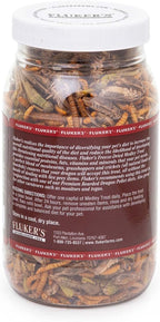 Fluker's reptile treat mealworms and crickets label