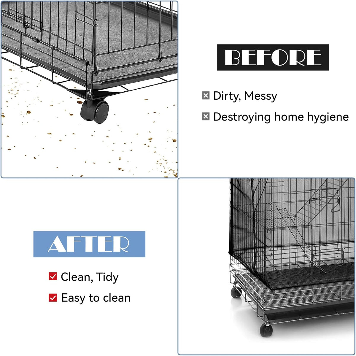 Trinkrittey bird seed catcher elastic band detail for secure fit