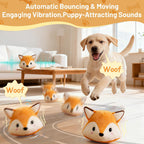 Side view of VYsTN motion-activated dog toy in fox design