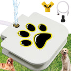 Draroad outdoor dog step on water fountain front view