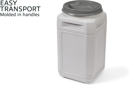 Mighty Tuff pet food container used for bulk kibble storage