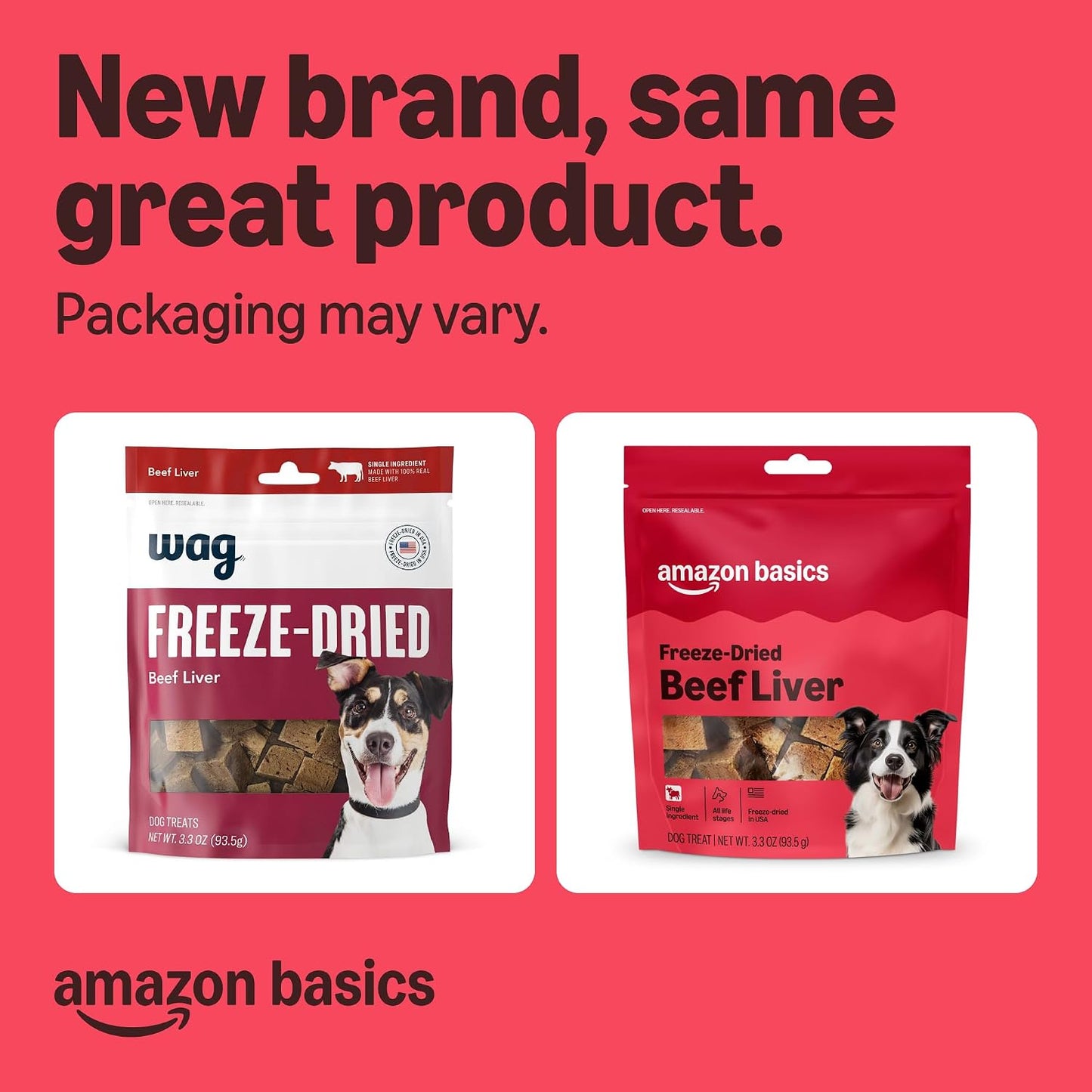 Amazon Basics single ingredient high protein grain free dog treats for training rewards