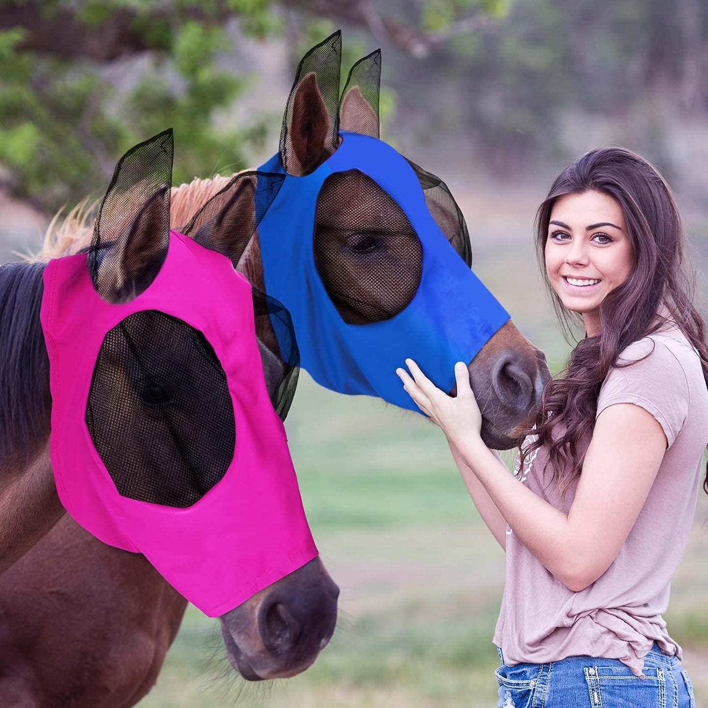 Weewooday horse fly mask with ears showing full coverage