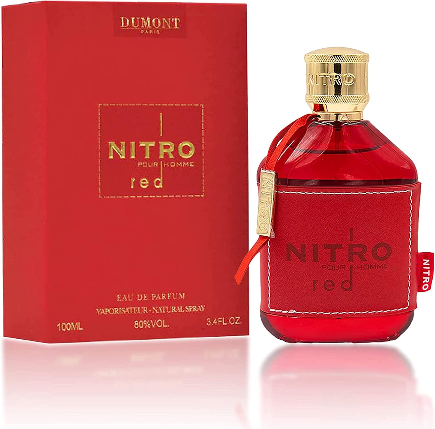Dumont Nitro Red Eau De Parfum bottle front view luxury men perfume