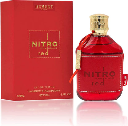 Dumont Nitro Red Eau De Parfum bottle front view luxury men perfume