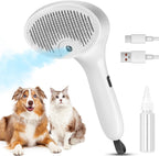Pet Steam Brush for Indoor Cats & Dogs, Self Cleaning Cat Brush for Shedding & Grooming Supplies, Anti-Static & Anti-Flying Hair Water Mist Spray Hair Removal Comb for Long & Short Haired Animals - Image 10