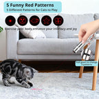 Waputne 3-in-1 pet light demonstrating red laser star and mouse shapes