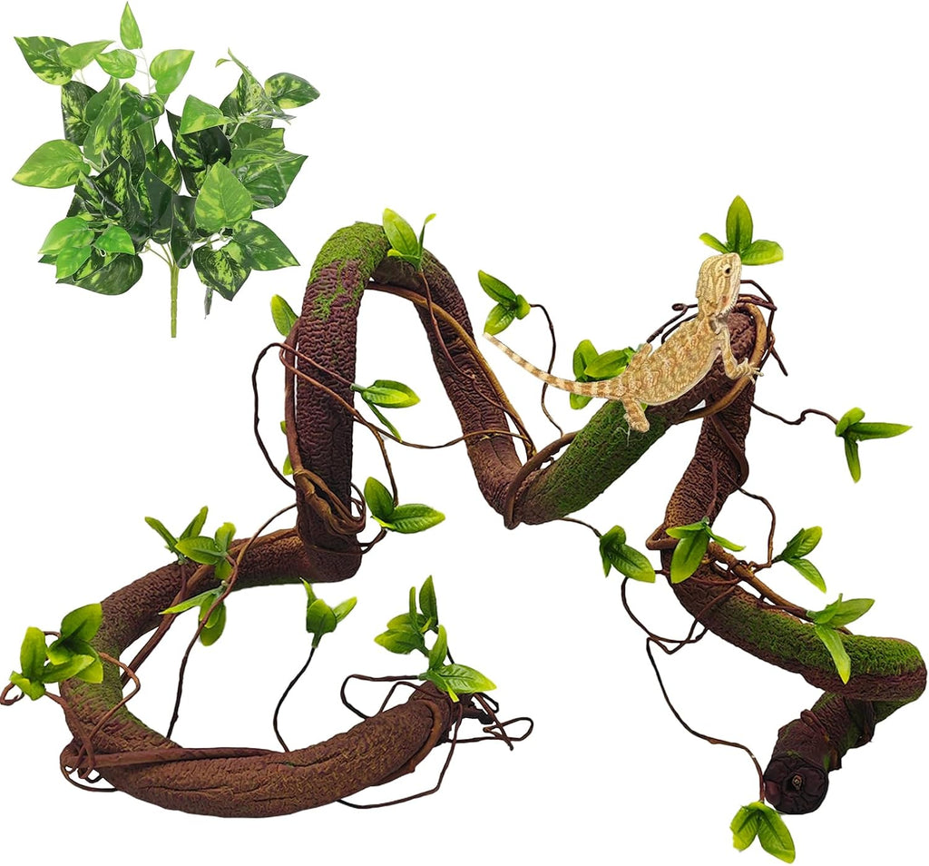 BNOSDM Reptile Jungle Vines Flexible Bend-A-Branch, 3.6Ft Reptile Climbing Branches, Chameleon Flexible Vine Decor,Terrarium Plants Decoration Accessories for Lizard Gecko Frog Snake - Image 10