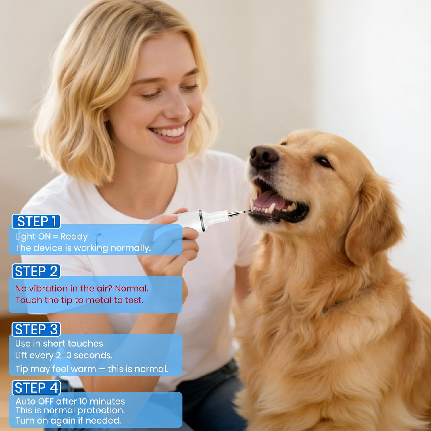 Side profile of pet tartar removal tool