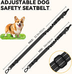 Pawaboo dog seatbelt showing shockproof bungee design