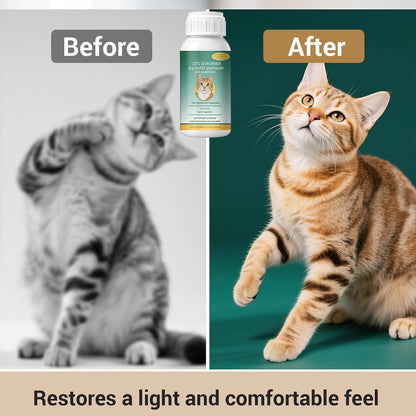 Back label instructions on the imported Luxekem feline worm treatment formula