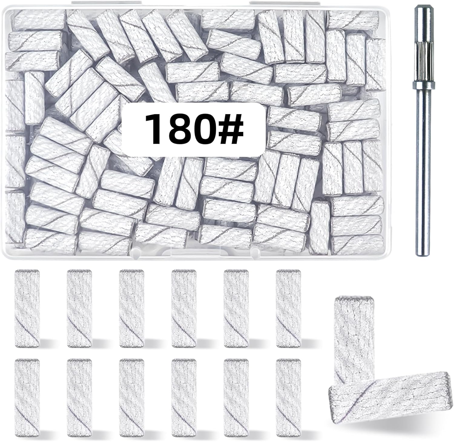 Tkyzms 180 grit white sanding bands set front view