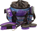 Weaver Equine Horse Grooming Kit, 7-Piece Horse Brush Set with Organizer Tote Bag, Hoof Pick, Comb, Sweat Scraper, Equine Tools for Daily Grooming, Black/Beige - Image 12