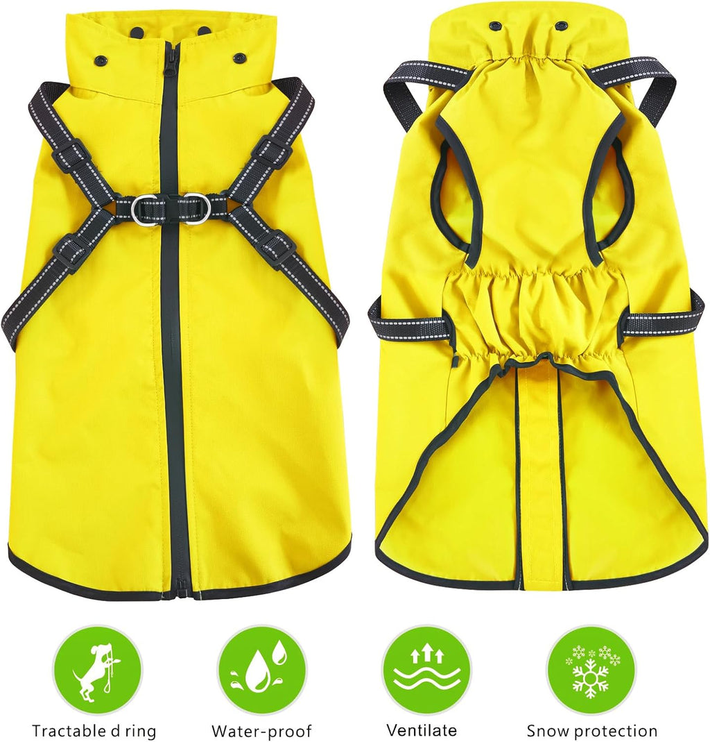 Mosucoirl doggie hoodie raincoat zipper closure system demonstration