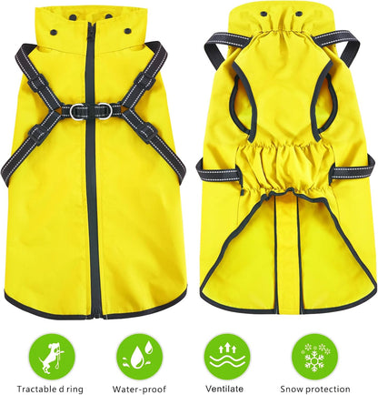 Mosucoirl doggie hoodie raincoat zipper closure system demonstration