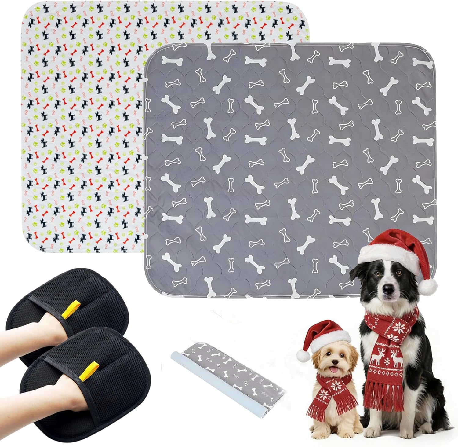 Puppy Pee Pads with Pheromones, Washable Puppy Training Pads for Dogs Reusable Puppy Potty Pads for Dogs and Cats(with Pet Hair Removal Gloves) - Image 12