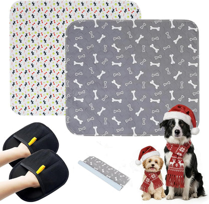 Puppy Pee Pads with Pheromones, Washable Puppy Training Pads for Dogs Reusable Puppy Potty Pads for Dogs and Cats(with Pet Hair Removal Gloves) - Image 12