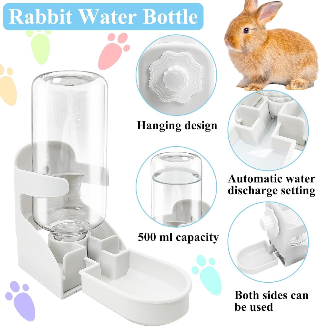 kathson Rabbit Water Dispenser for Cage 17 Oz Hanging Guinea Pig Water Bottle No Drip Gravity Automatic Bunny Water Bottle No Leak Small Animal Water Bottle for Chinchilla Ferret HamsterWhite - Image 5