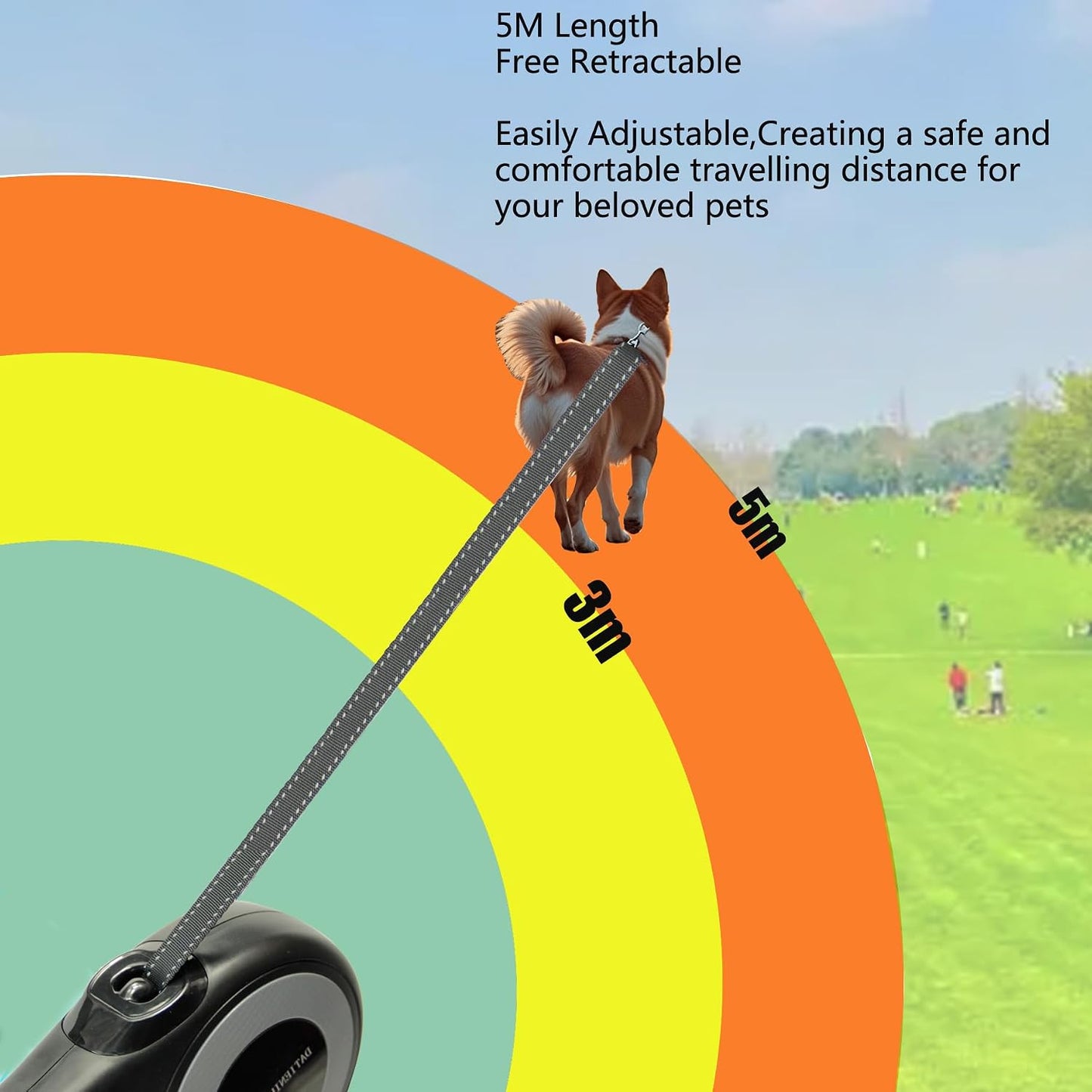 Datieniu Paws retractable walking leash in use