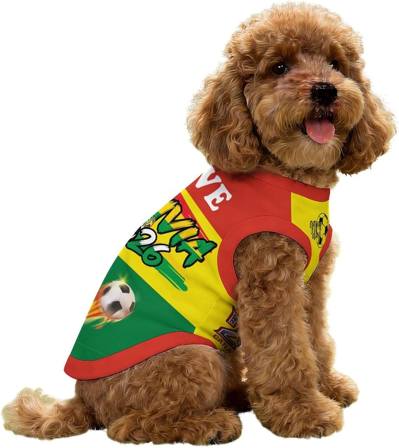 Breathable mesh material texture of pet soccer jersey