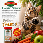 Bench And Field seafood flavored cat treats jar label details