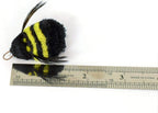 Handcrafted deer hair cat toy bee attachments 5 pack