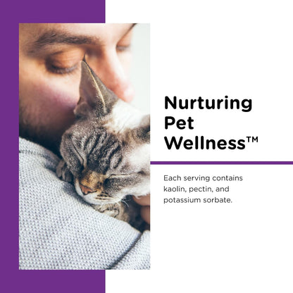 Pectin and kaolin formula for cat diarrhea treatment close up