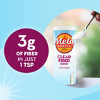 Metamucil clear fiber blend powder texture demonstration